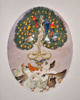 Sixth Day of Christmas watercolor