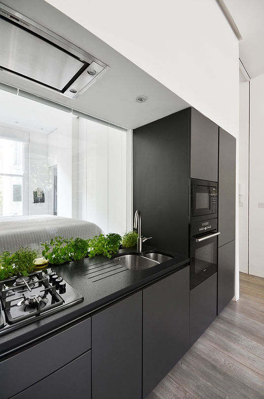 Black Kitchen Cabinet