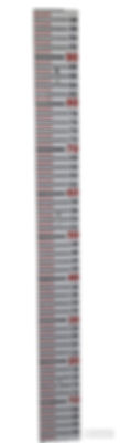 Miniatura: Réguas de nível dos rios: - Material em alumínio 2 x100x1000 com divisão de 1 cm