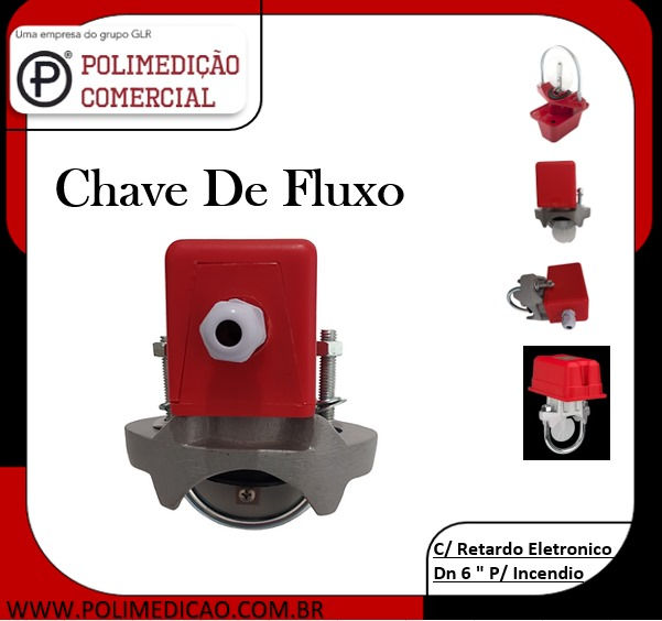 Miniatura: Chave De Fluxo C/ Retardo Eletronico Dn 6 "   P/ Incendio