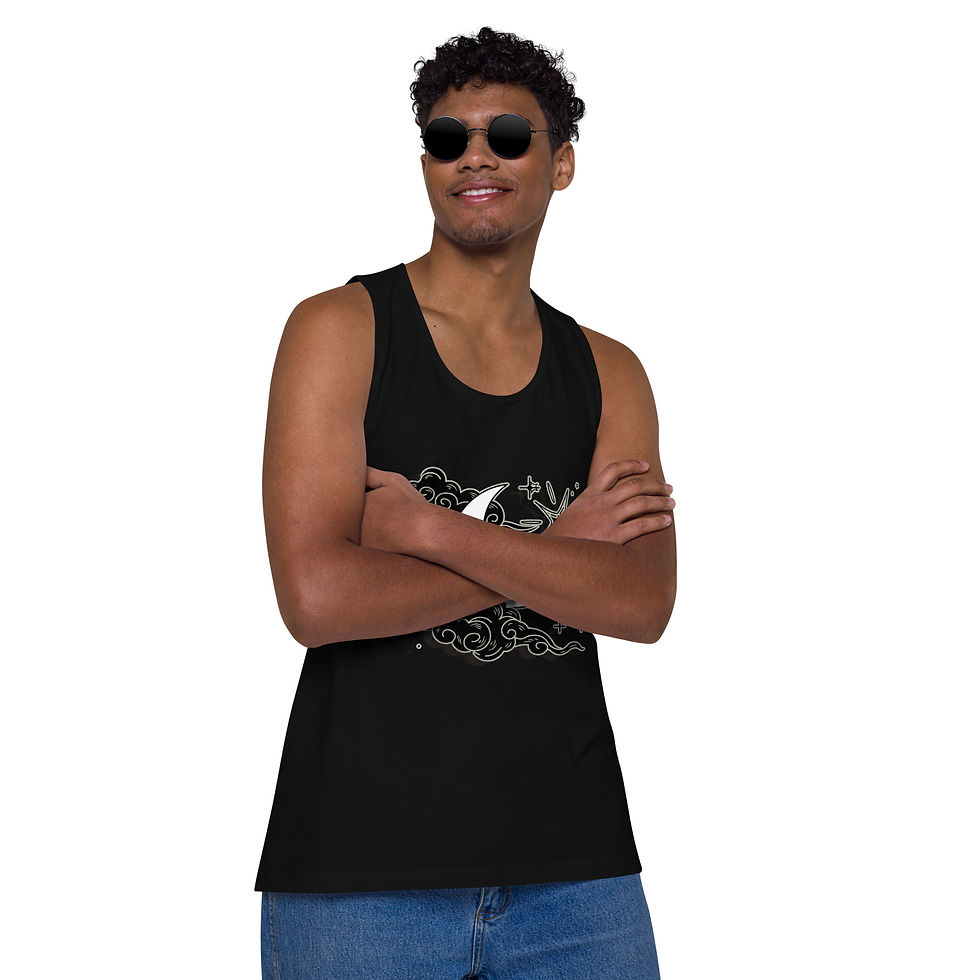 Thumbnail: black trendy men's tank shirt