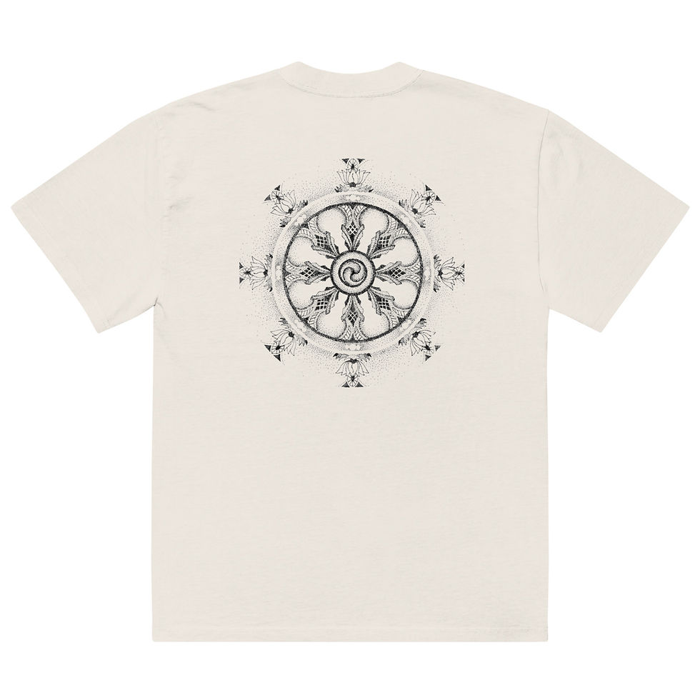 Thumbnail: Dharma Wheel – Oversized T-Shirt