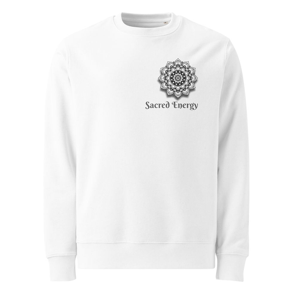 Thumbnail: Women's sacred energy eco sweatshirt in white