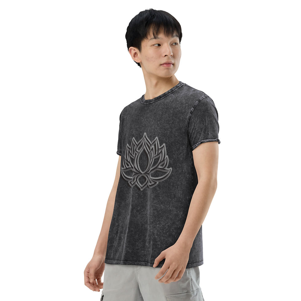 Thumbnail: Men's lotus denim Tee from Symbolifyy