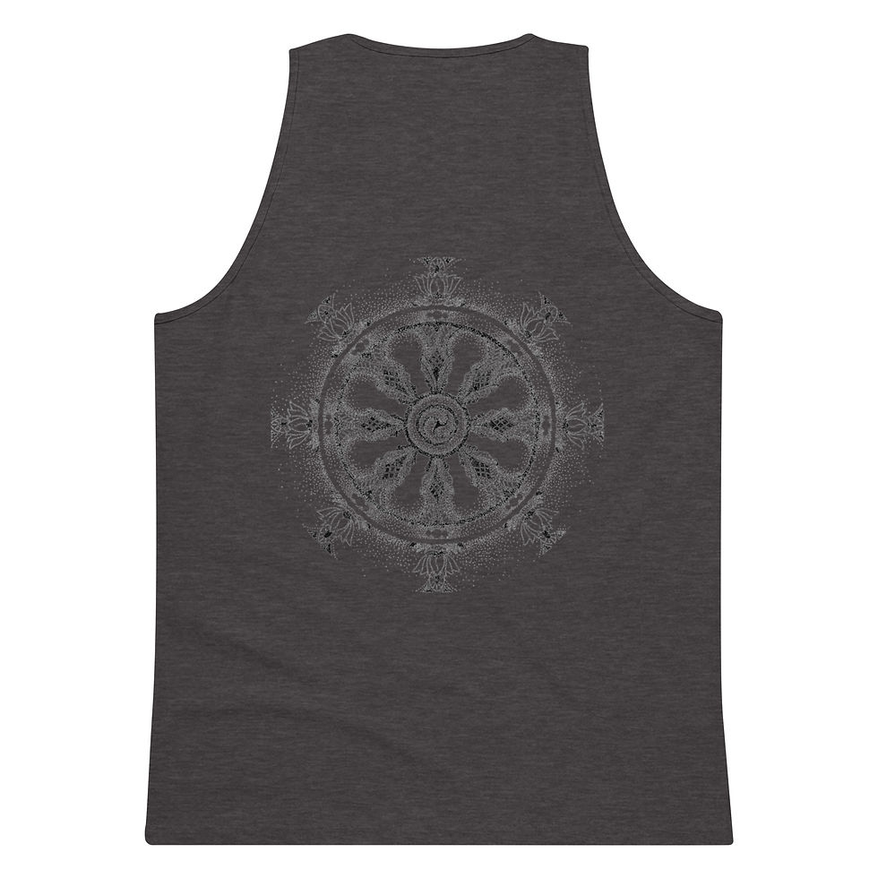 Thumbnail: Dharma wheel Men’s tank tee
