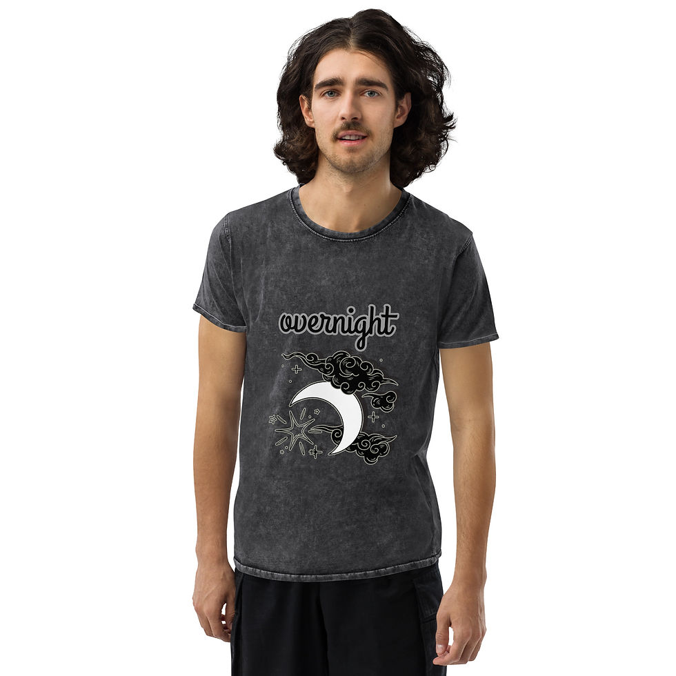 Thumbnail: Overnight men's Denim T-Shirt