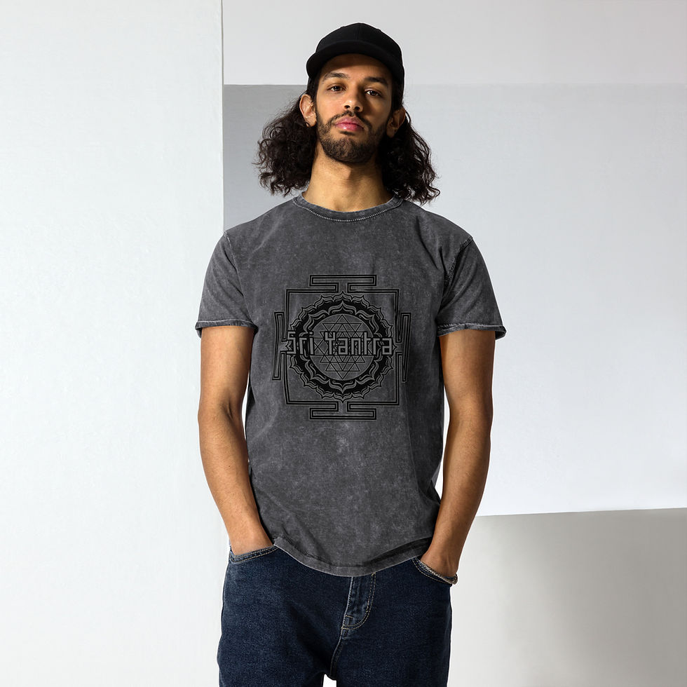 Thumbnail: Men's Sri yantra denim Tee