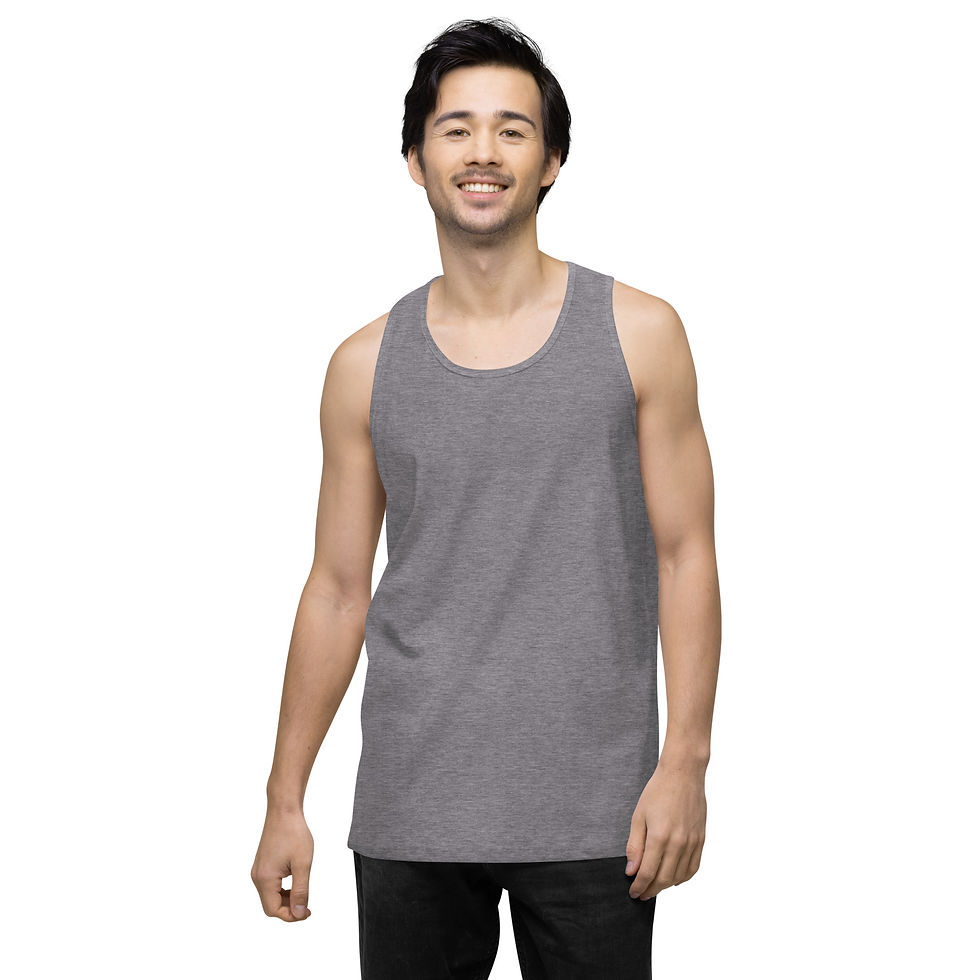 Thumbnail: Cross on the back Men’s premium tank top