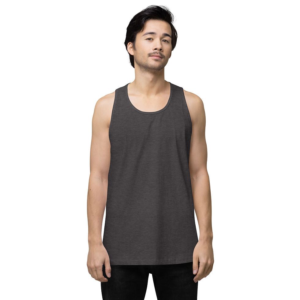 Thumbnail: Cross on the back Men’s premium tank top