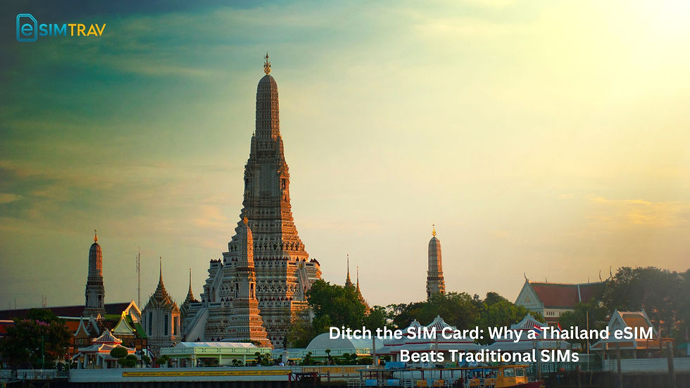 Get instant data in Thailand with an eSIM! Compare Thailand SIM vs eSIM and discover why our digital plans offer faster setup, better security, and cheaper rates than buying a physical SIM card at the airport. Activate before you fly!