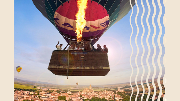 Hot air balloon DJ set ride in Segovia Spain