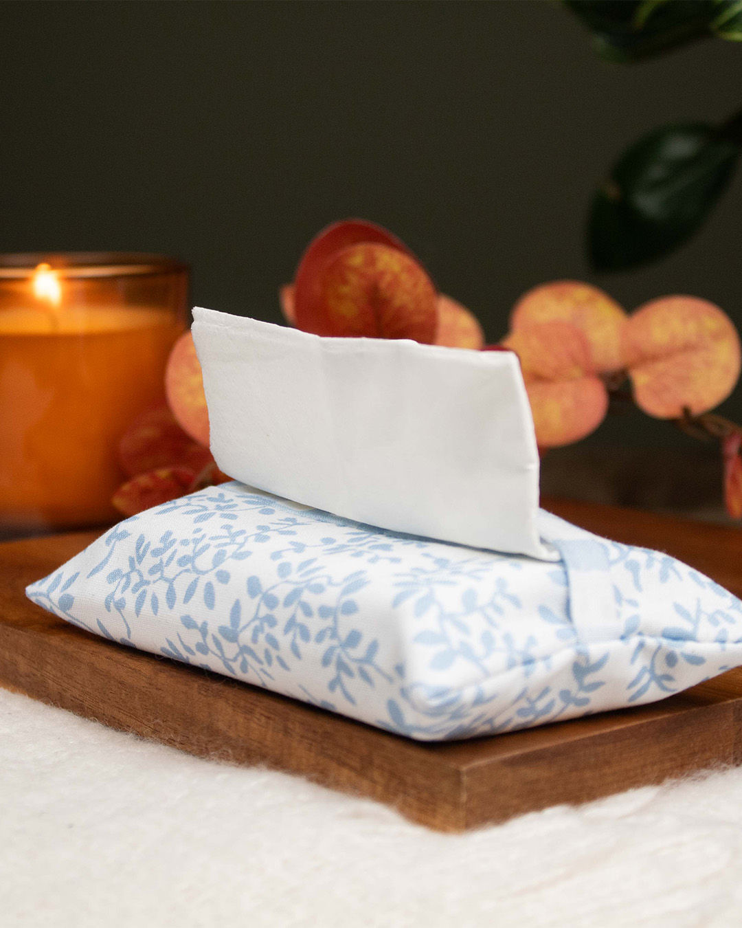 Laura Ashley Blue Pocket Tissue Cover