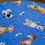 Thumbnail: Blue Pet Bandana with Cartoon Dogs