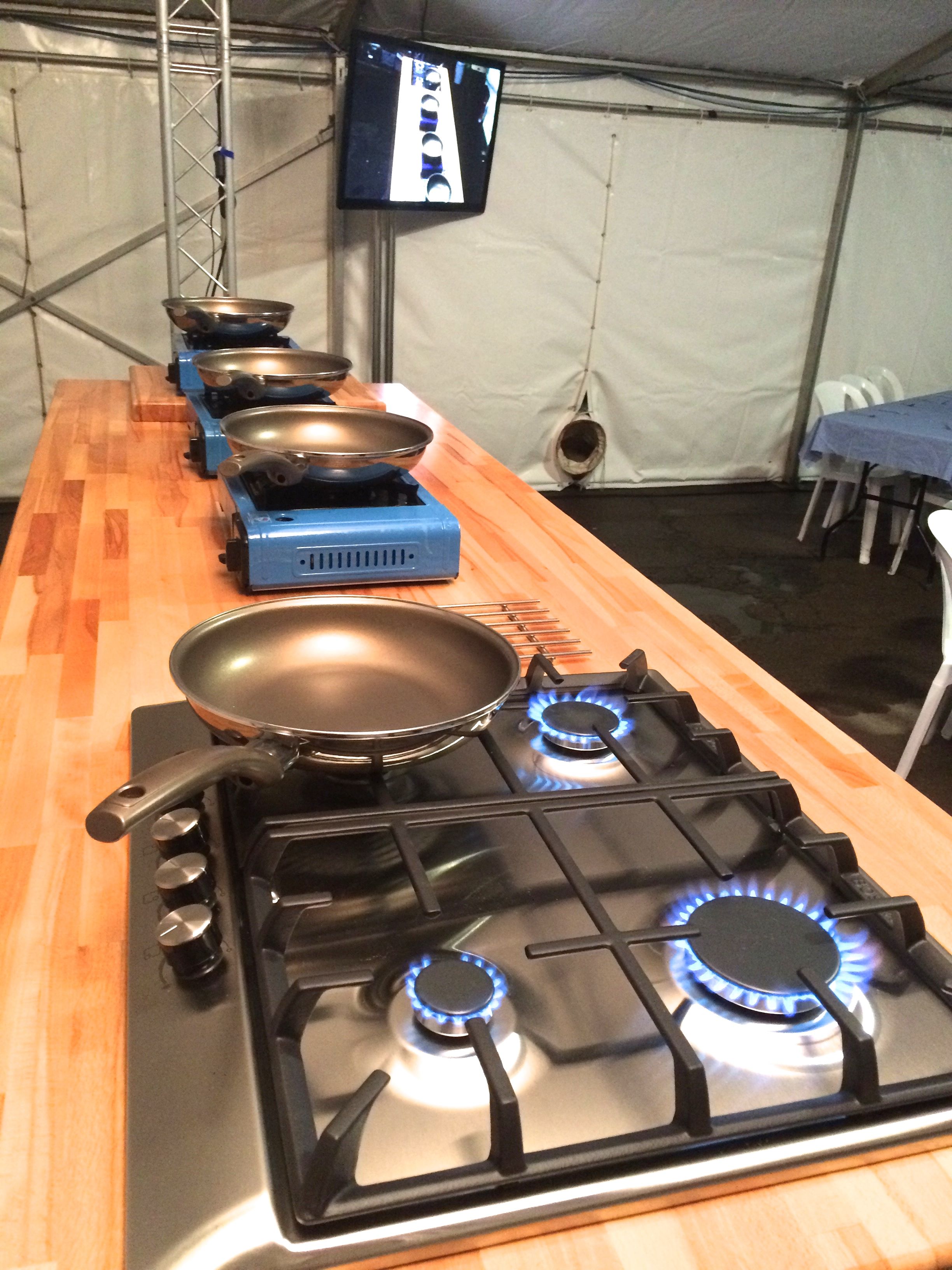On Stage Kitchens cooking with Gas