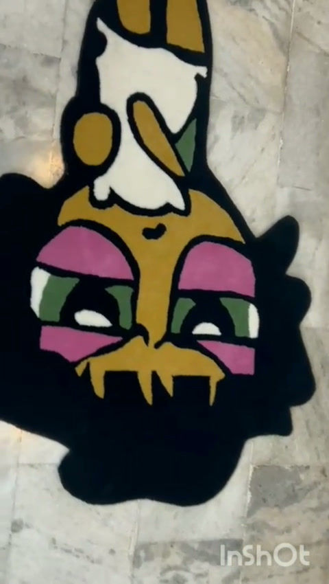 Thumbnail: Edgy Animated Girl Shaped Rug, Bold Girl Hand Tufted Rug For Kids