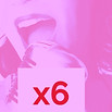 Singer sings into a retro microphone. The number 6 on the microphone represents the number of singing lessons