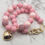 Thumbnail: Heart Chain Beaded Bracelet