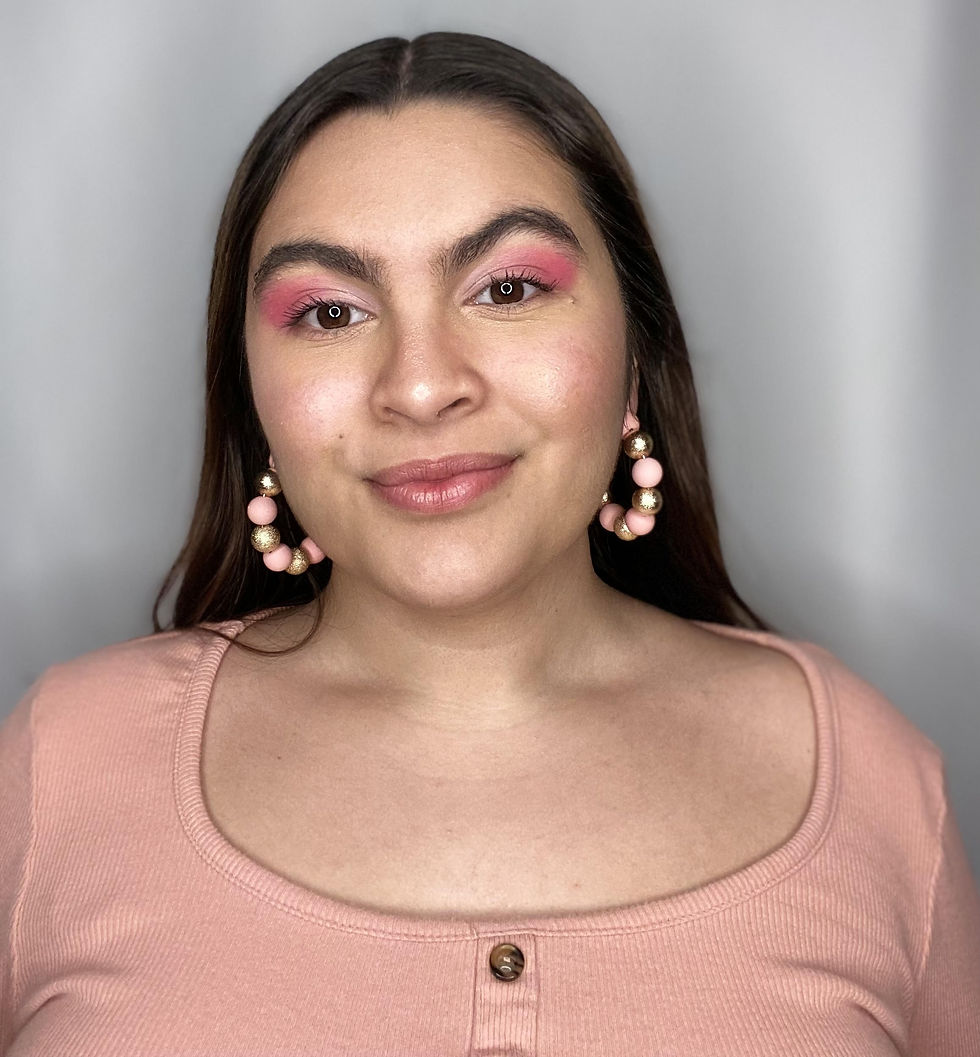 Thumbnail: Two Toned Beaded Hoop Earrings