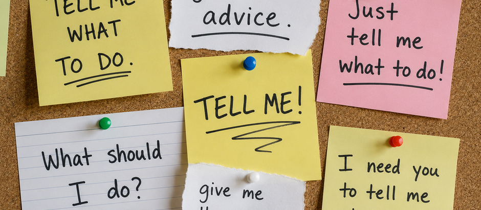 Why Therapists don't give advice.