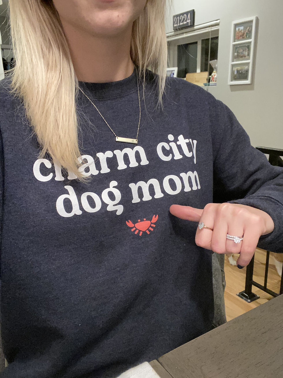 Thumbnail: Charm City Dog Mom Crewneck Sweatshirt