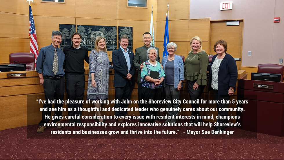 “John’s experience, thoughtfulness and willingness to hear all voices on the planning comm
