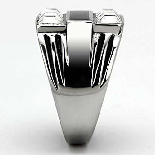 Thumbnail: TK920 High Polished (No Plating) Stainless Steel Ring With Top