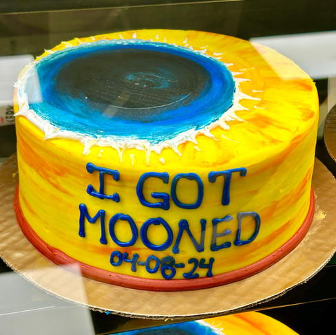 I got mooned cake in the HEB bakery for the total solar eclipse
