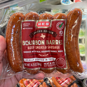 HEB Limited Edition Bourbon Barrel Sausages