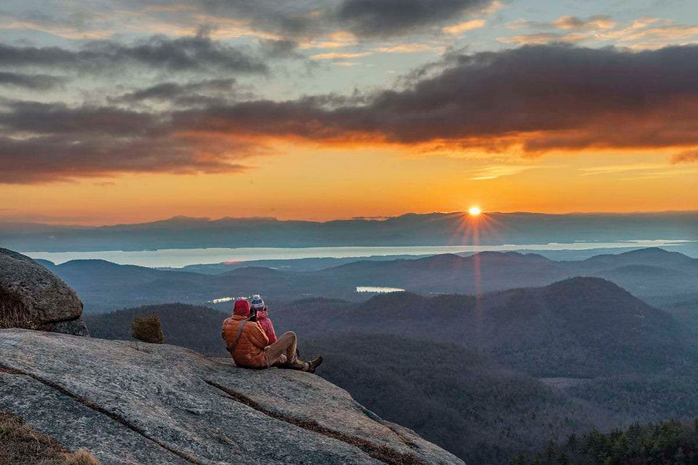 Sunrise over the high lakes in the Adirondacks