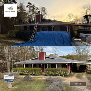 GAF Timberline HDZ Roof Replacement Before & After in Carriere, MS
