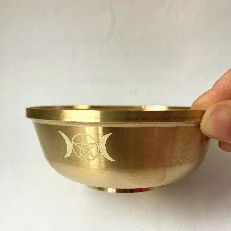 Thumbnail: Altar Bowl Brass Ritual Pentagram