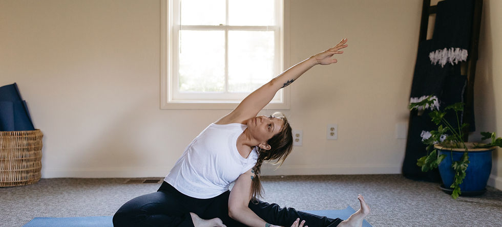 Jodi seated side angle pose - Yoga downtown Napa