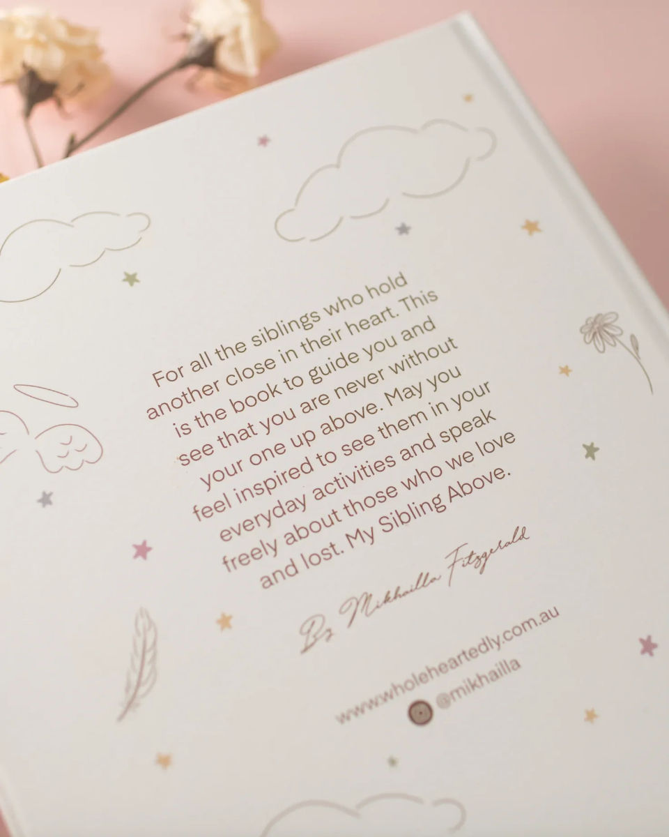 Thumbnail: A dedication page to acknowledge baby loss and inspire children to speak about those we love who are no longer here.