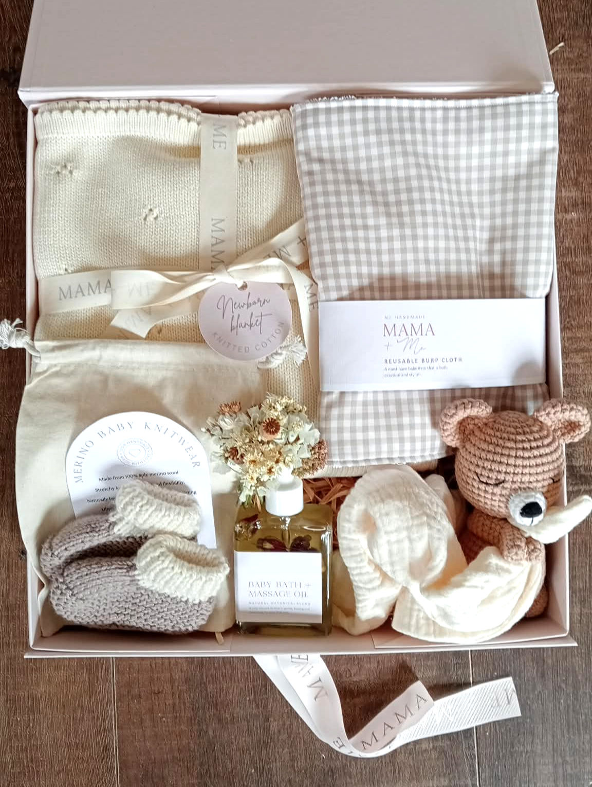 Gender neutral baby shower gift box