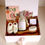 Thumbnail: Newborn gift hamper with merino wool booties, natural bath care products and first baby food sachet