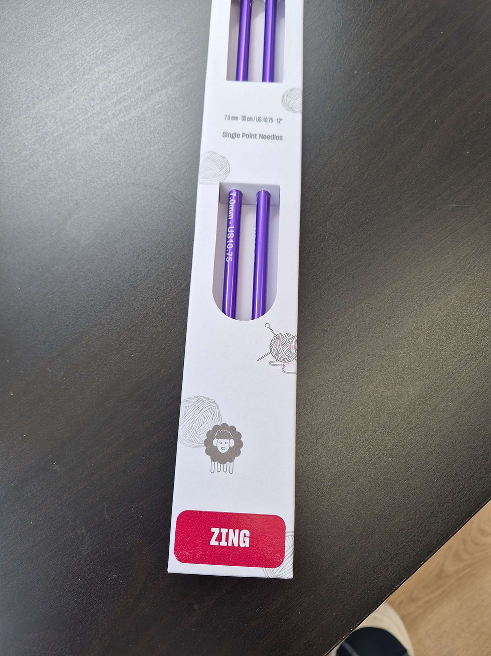 Thumbnail: Zing 7mm Single Pointed Knitting Needles 30cm 