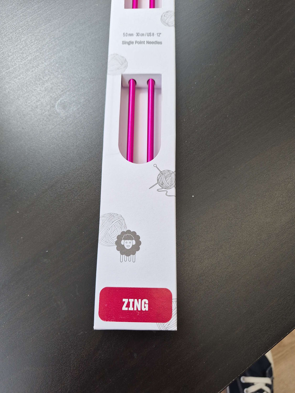 Thumbnail: Zing 5mm Single Pointed Knitting Needles  30cm 