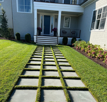 Grass with pavers
