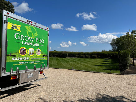 Green Grass with Company Truck