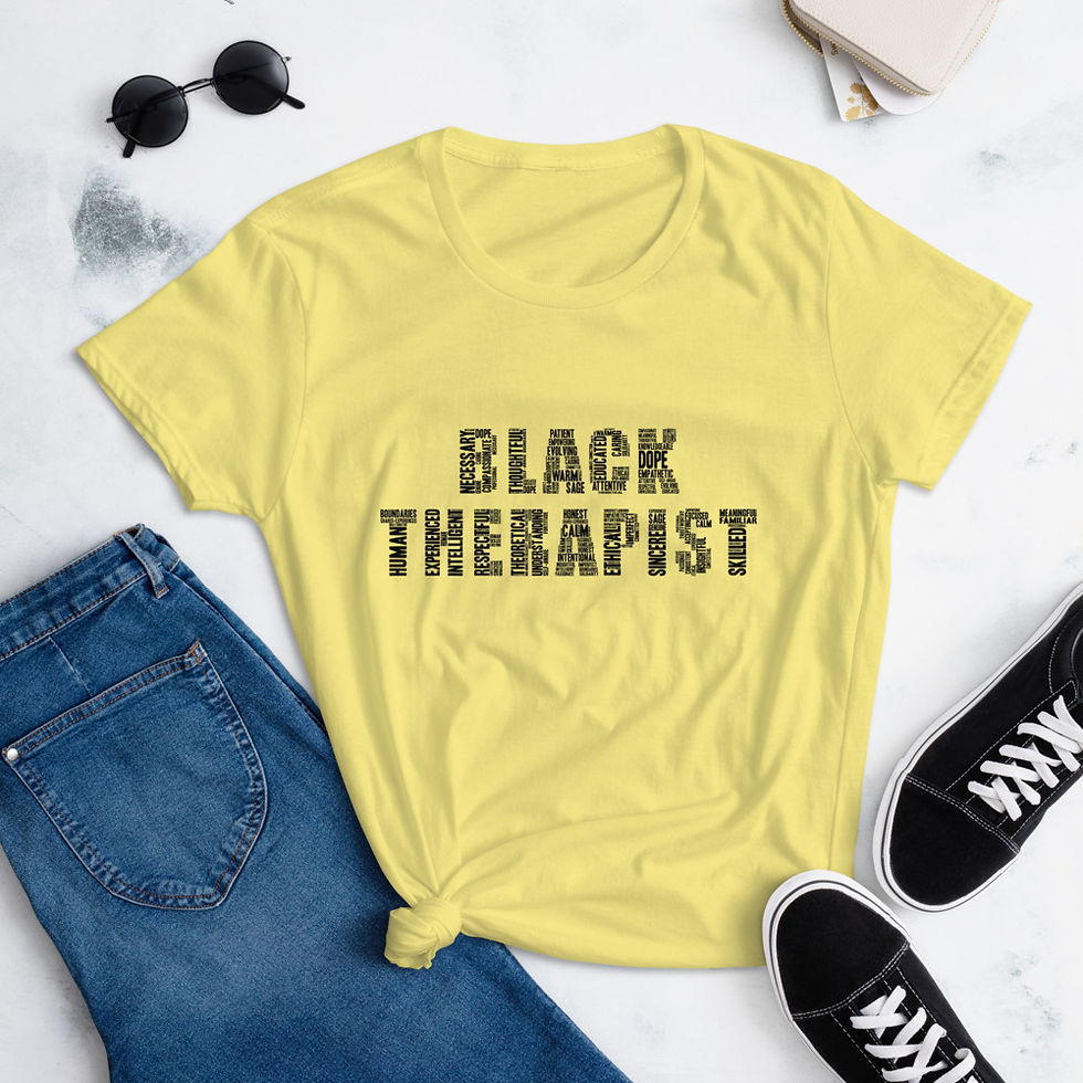 Thumbnail: Women's Fashion Fit T-Shirt - Black Therapist