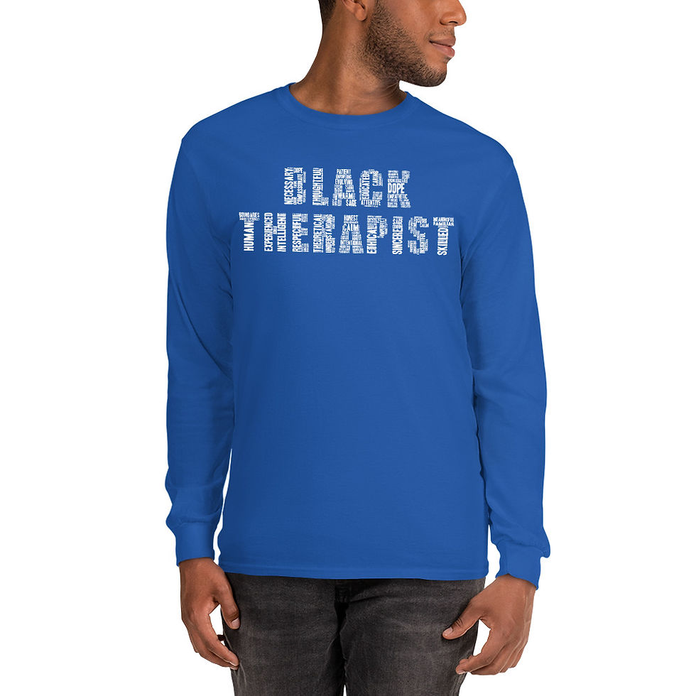 Thumbnail: Unisex Long Sleeve Shirt - Black Therapist