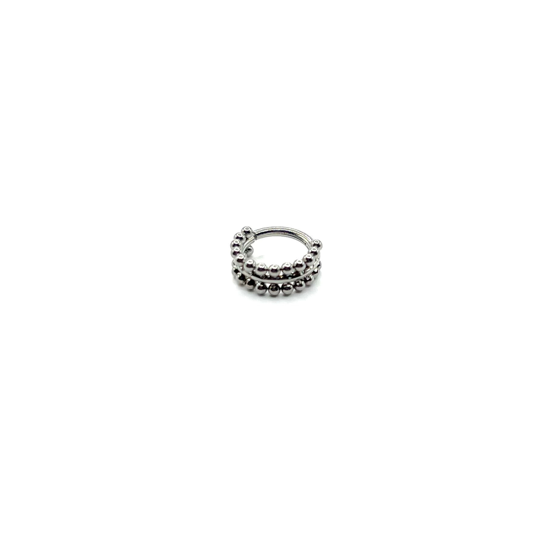 Clicker Ring Beaded Double Row