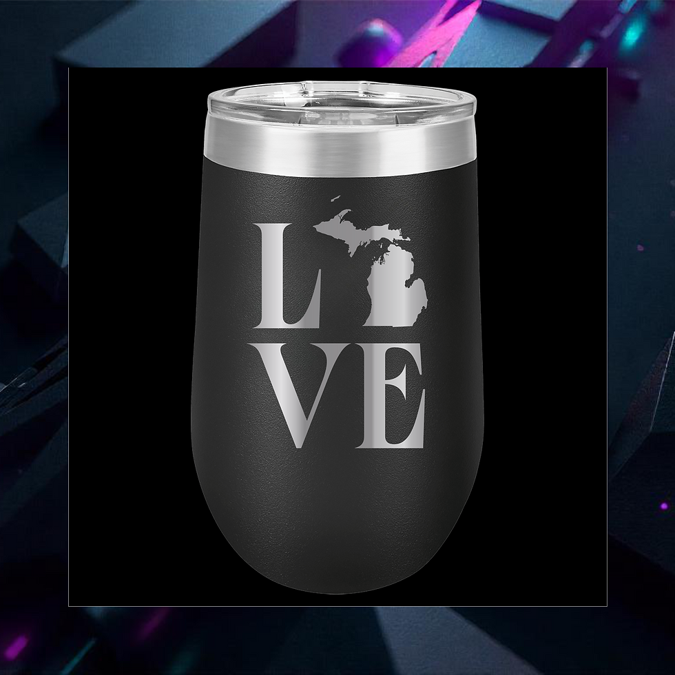 Thumbnail: 16oz Michigan Stemless Wine