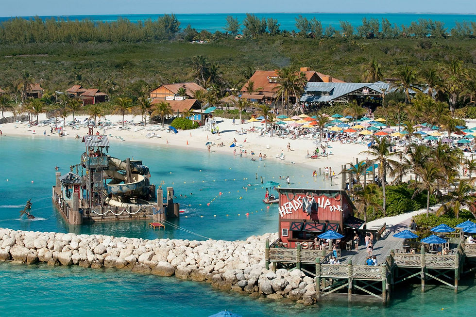 Disney's private island, Castaway Cay, located in the Bahamas. 