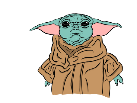Baby Yoda speed drawing.