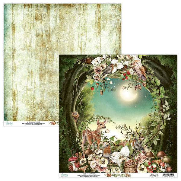 Miniaturbild: ENSEMBLE DE PAPIER 30,5X30,5cm - Woodland - Mintay