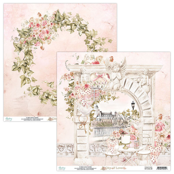 Miniature : ENSEMBLE DE PAPIER 30,5X30,5cm - City of love -Mintay