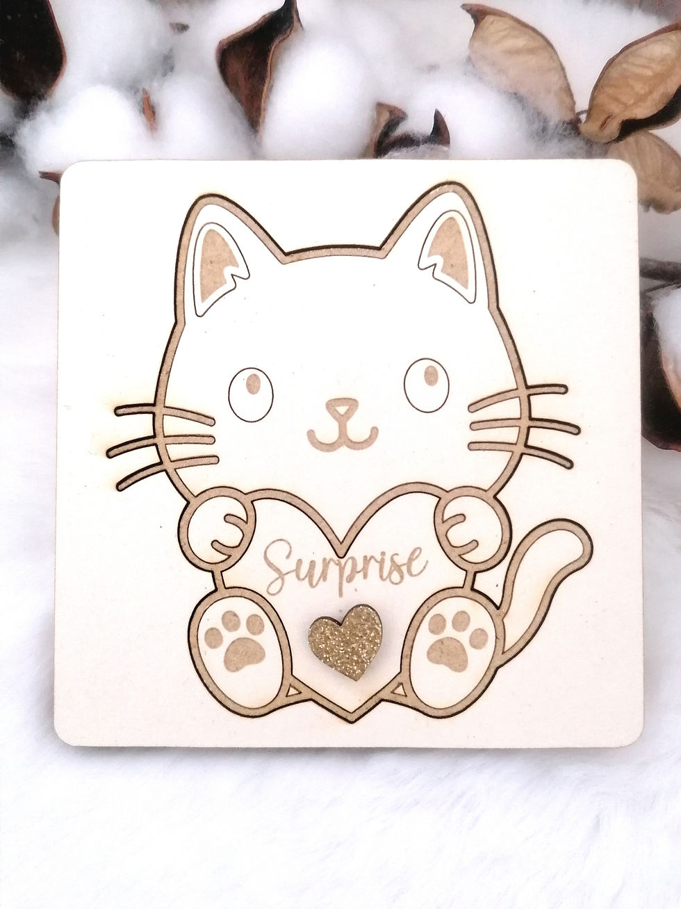 Miniaturbild: Carte personnalisée annonce en bois personnalisable -Grossesse -mariage -baptême