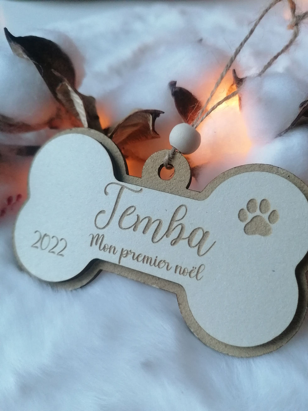 Miniaturbild: Ornement Os de chien personnalisable avec prénom