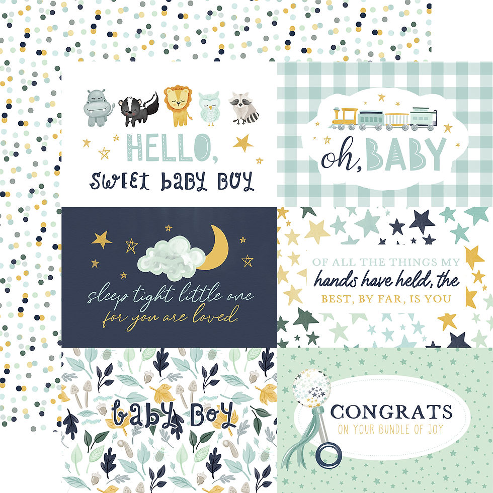 サムネイル： ENSEMBLE DE PAPIER 30,5X30,5cm - It's a Boy - Echopark